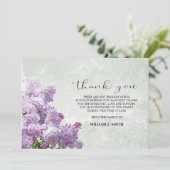 Sympathy Flower Lilacs THANK YOU Grey サンキューカード (スタンド正面)