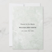 Sympathy Flower Lilacs THANK YOU Grey サンキューカード (裏面)