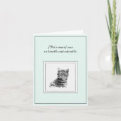 Sympathy for a Bengal Cat Folded Greeting Card カード (正面)