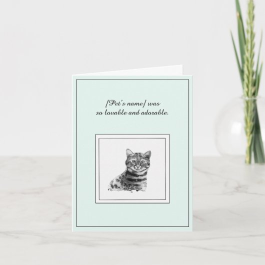 Sympathy for a Bengal Cat Folded Greeting Card カード (正面)