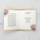 Sympathy for Daughter Gold Cross Floral カード (内部)