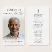 Sympathy Forever Hearts Photo Cross Poem Prayer (正面&裏面)