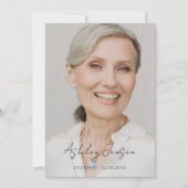 Sympathy Freesia Photo Funeral Thank You Card サンキューカード (正面)