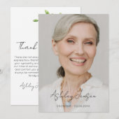 Sympathy Freesia Photo Funeral Thank You Card サンキューカード (正面/裏面)