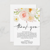 Sympathy Funeral Memorial Floral サンキューカード (正面/裏面)