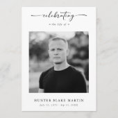 Sympathy Funeral Memorial Service Obituary Photo プログラム (正面)