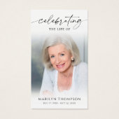 Sympathy Funeral Photo Cross Prayer Card (正面)