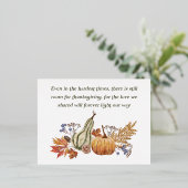 Sympathy Gift card for Thanksgiving 箔シーズンポストカード (立ち正面)