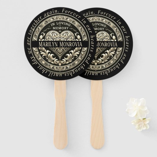 Sympathy Gift, Memorial Gift ハンドファン (正面&裏面)