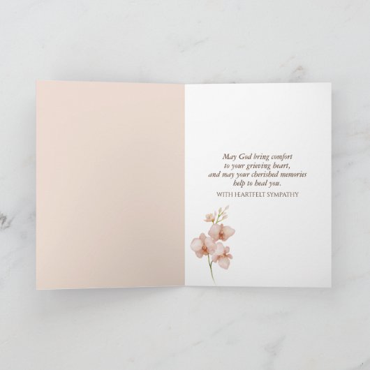 Sympathy Gladiolus Bouquet In a Sunny Window カード (内部)