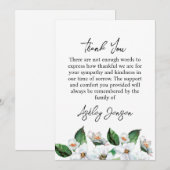 Sympathy Jasmine Funeral Thank You Card サンキューカード (正面/裏面)