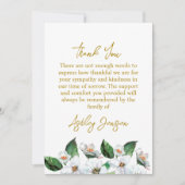 Sympathy Jasmine Funeral Thank You Card サンキューカード (正面)