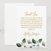 Sympathy Jasmine Funeral Thank You Card サンキューカード (正面/裏面)