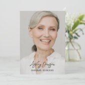 Sympathy Lavender Photo Funeral Thank You Card サンキューカード (スタンド正面)