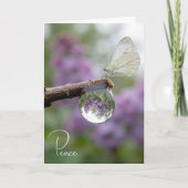 Sympathy Lilacs Reflecting in a Raindrop  カード (正面)