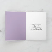 Sympathy Lilacs Reflecting in a Raindrop  カード (内部)