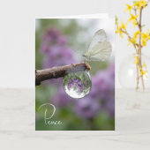 Sympathy Lilacs Reflecting in a Raindrop  カード (黄色い花)