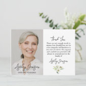 Sympathy Lily Photo Funeral Thank You Card サンキューカード (スタンド正面)
