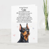 Sympathy Loss of Dog Doberman Custom Name カード (正面)