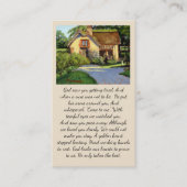 Sympathy Memorial Funeral God Saw You Prayer Card 名刺 (正面)