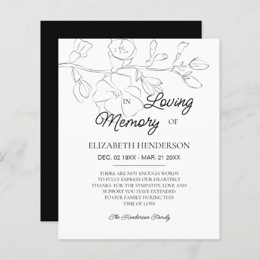 Sympathy Memory /Thank you. (正面/裏面)