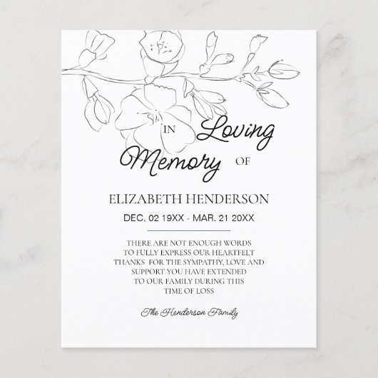 Sympathy Memory /Thank you. (正面)