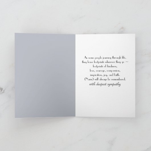 Sympathy Moonlight Footprints In a Snowy Forest カード (内部)