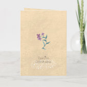 Sympathy Peach Soft Pastel Floral Banner Card カード (裏面)