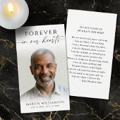 Sympathy Photo Funeral Poem Prayer Card