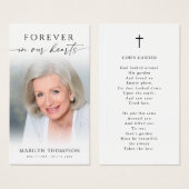 Sympathy Photo God's Garden Prayer Card (正面&裏面)