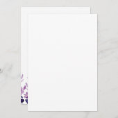 Sympathy Purple Floral Thank You Card サンキューカード (正面/裏面)