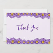 Sympathy Purple Gerberas Funeral  サンキューカード (裏面)