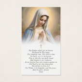 Sympathy Religious Virgin Mary Photo Prayer Card (正面)