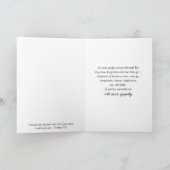 Sympathy Snowy Footprints In a Winter Forest  カード (内部)