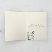 Sympathy Springer Spaniel Dog With Cattails カード (内部)