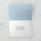 Sympathy Summer Straw Hat On Beach Fence カード (内部)