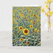 Sympathy Sunflower and Wildflower Field カード (黄色い花)