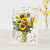 Sympathy Sunflower Bouquet On Brick   カード (黄色い花)