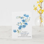 Sympathy Thank You Blue Flowers カード (黄色い花)