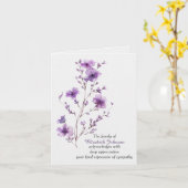 Sympathy Thank You Purple Flowering Branch カード (黄色い花)