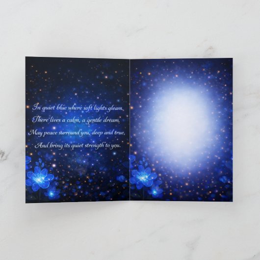 Sympathy Thinking of You Comfort Support Message カード (内部)