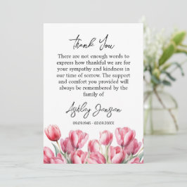 Sympathy Tulip Funeral Thank You Card サンキューカード