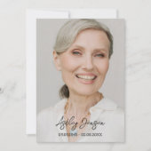 Sympathy Tulip Photo Funeral Thank You Card サンキューカード (正面)