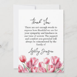 Sympathy Tulip Photo Funeral Thank You Card サンキューカード