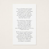 Sympathy US Flag Military Photo Prayer Card (裏面)