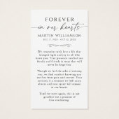 Sympathy USA Flag Cross Funeral Prayer Card (裏面)