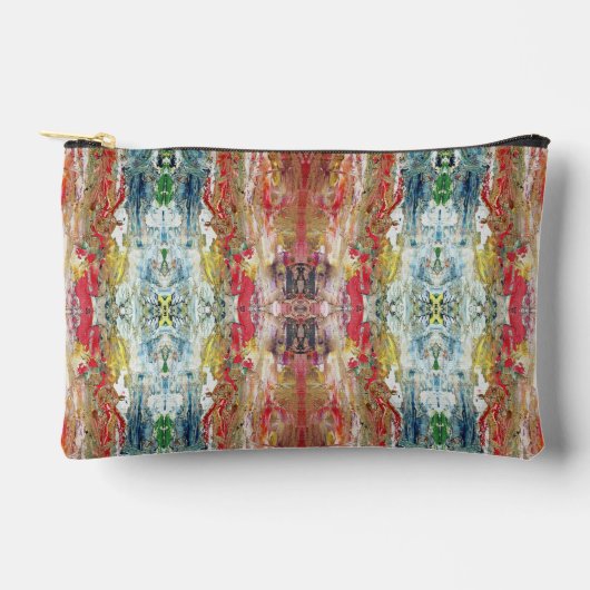 Symphony of Chaos -抽象芸術実在アーティストのパレット アクセサリーポーチ (正面)