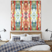 Symphony of Chaos -抽象芸術実在アーティストのパレット キャンバスプリント (インサイチュ (寝室))