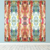 Symphony of Chaos -抽象芸術実在アーティストのパレット キャンバスプリント (インサイチュ (ウッドフロア))