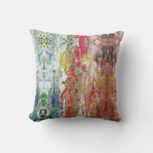 Symphony of Chaos -抽象芸術実在アーティストのパレット クッション (正面)